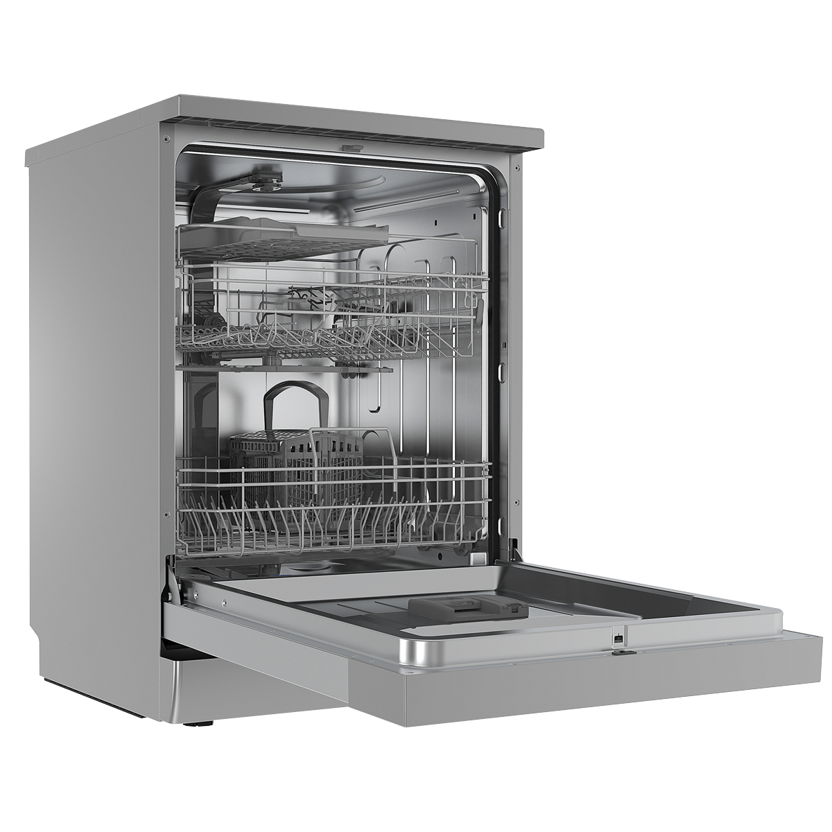 Baridi DH167 Regular Sized Freestanding Dishwasher 60cm Wide 14 Place Settings - Silver - additional view 7