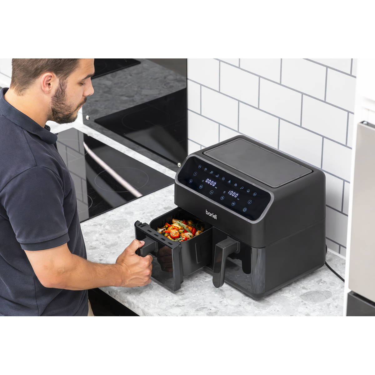 Baridi DH172 Dual Zone Air Fryer 8L with 8-in-1 Functions Touch Controls, Easy-Clean, Black - DH172 - additional view 19