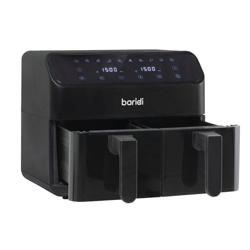 Baridi DH172 Dual Zone Air Fryer 8L with 8-in-1 Functions Touch Controls, Easy-Clean, Black - DH172 - additional view 8