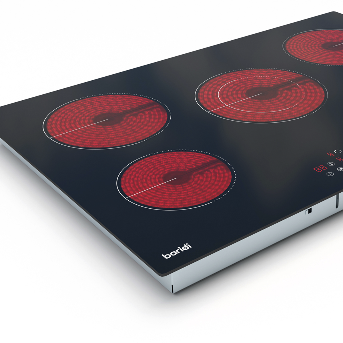 Baridi DH175 Integrated Ceramic Hob with 5 Cooking Zones 77cm - Black Glass - additional view 15