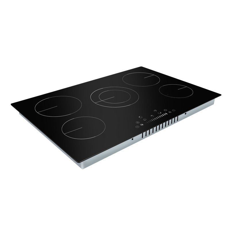 Baridi DH175 Integrated Ceramic Hob with 5 Cooking Zones 77cm - Black Glass - additional view 4