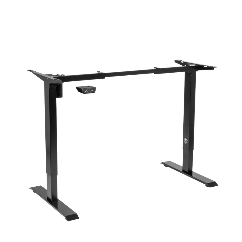 Dellonda DH17 Single Motor Ultra-Quiet Adjustable-Height Desk Frame 70kg Capacity - Black