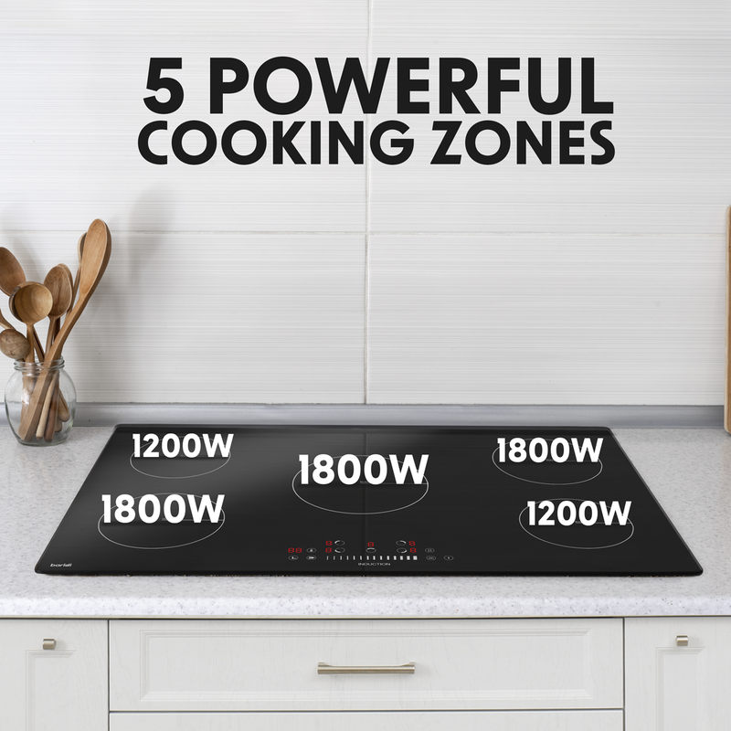 Baridi DH180 Integrated Induction Hob with 5 Cooking Zones 90cm 9300W Output - additional view 5
