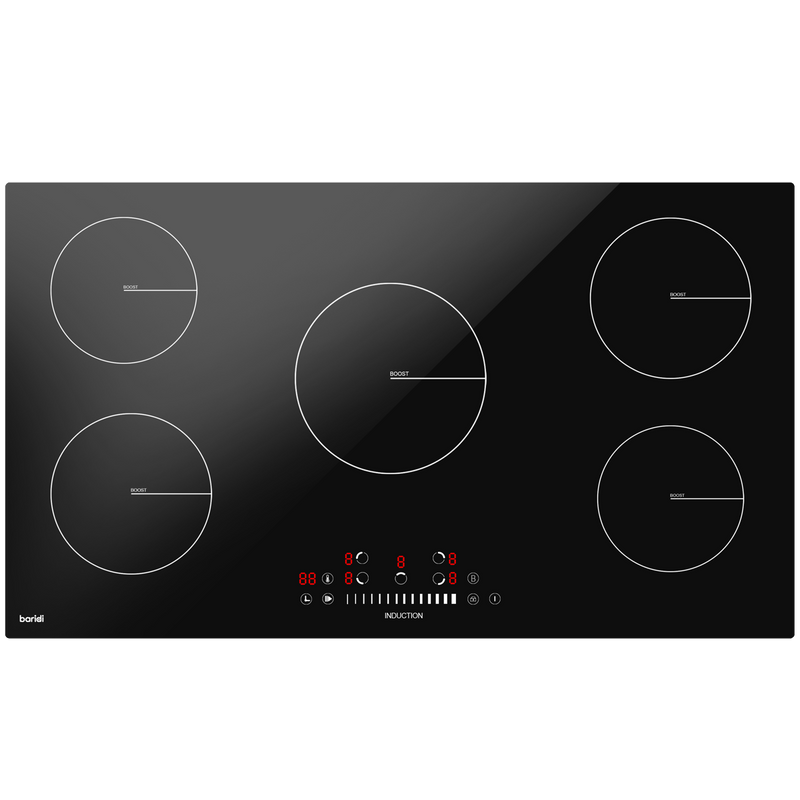 Baridi DH180 Integrated Induction Hob with 5 Cooking Zones 90cm 9300W Output