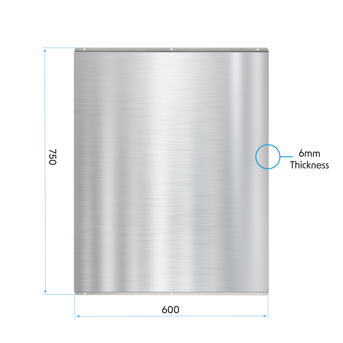 Baridi DH193 Splashback for Cooker Hoods 60 x 75cm - Stainless Steel - additional view 6