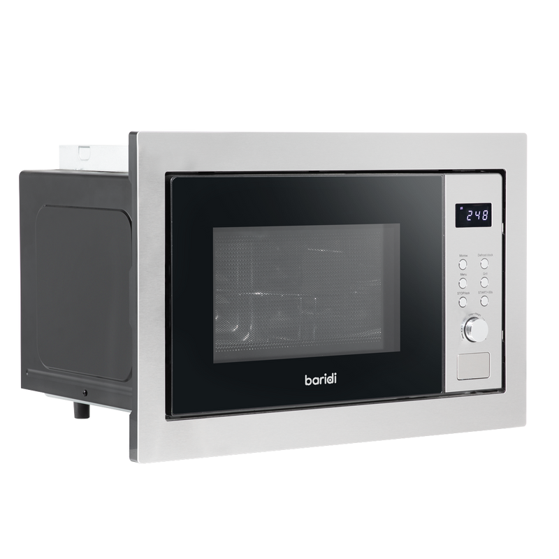 Baridi DH197 Integrated Microwave Oven with Grill 25L Capacity 900W - Stainless Steel