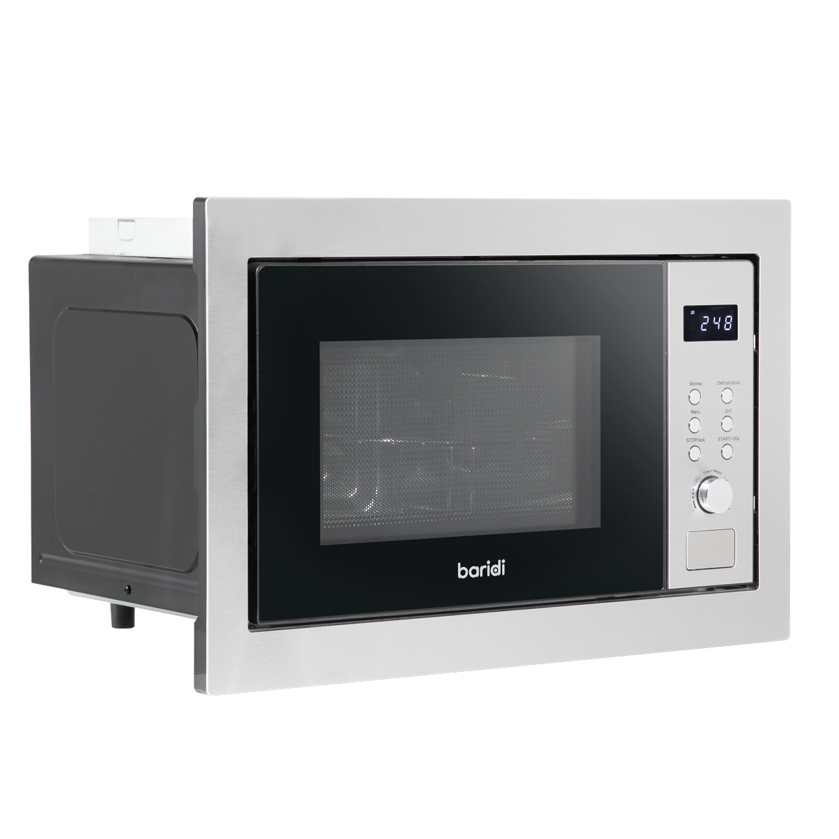 Baridi DH197 Integrated Microwave Oven with Grill 25L Capacity 900W - Stainless Steel