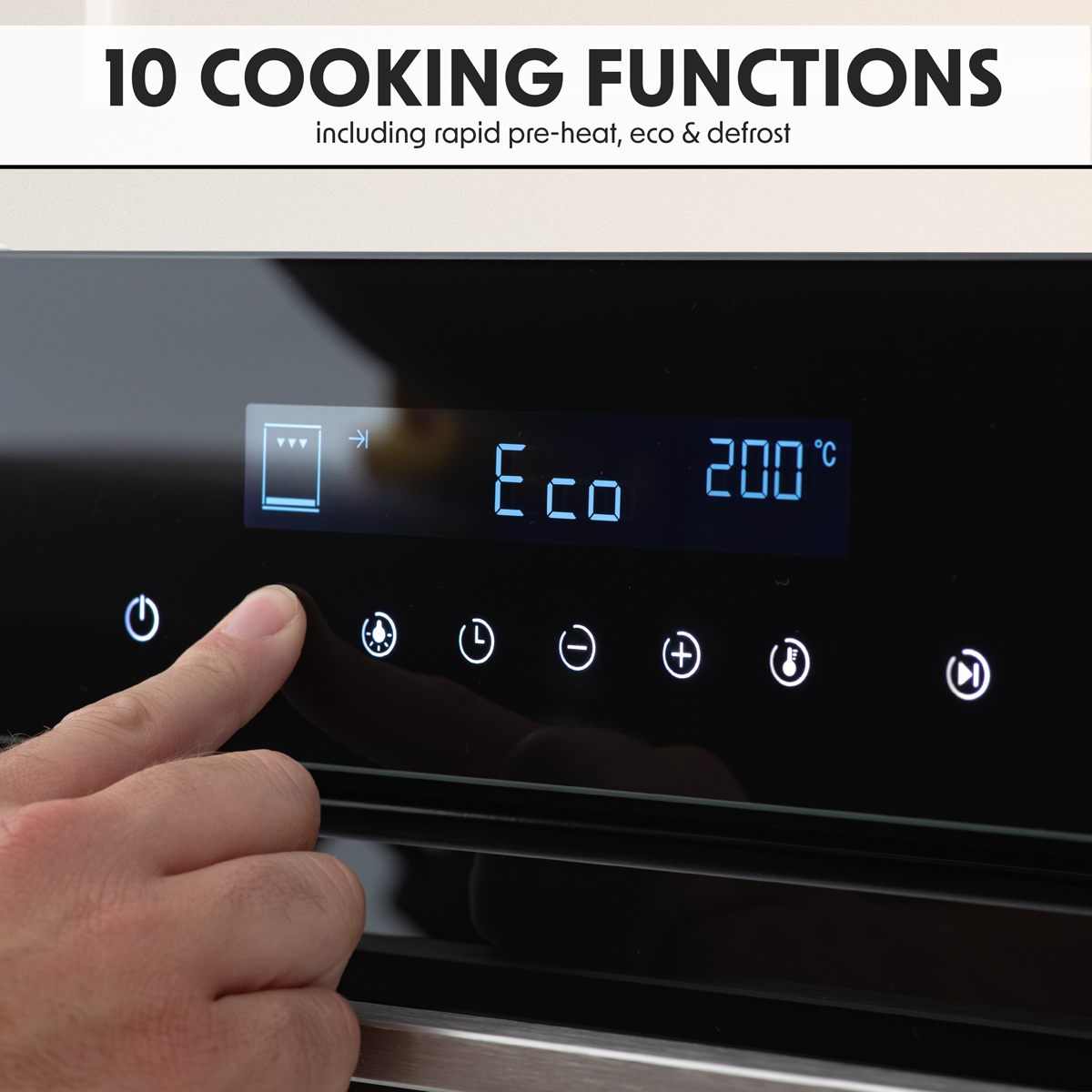 Baridi DH199 Integrated Fan-Assisted Electric Oven 60cm 72L Capacity - Black - additional view 11