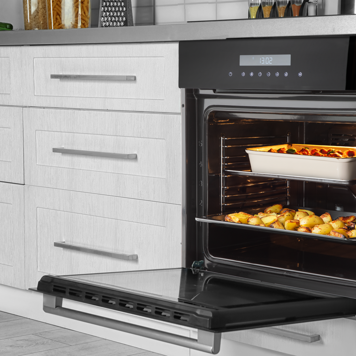Baridi DH199 Integrated Fan-Assisted Electric Oven 60cm 72L Capacity - Black - additional view 8