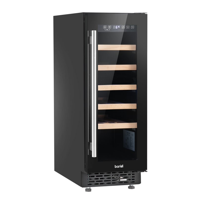 Baridi DH203 20 Bottle Slim Built-In Wine Cooler with Digital Touchscreen Controls, Beech Wood Shelves & - additional view 6