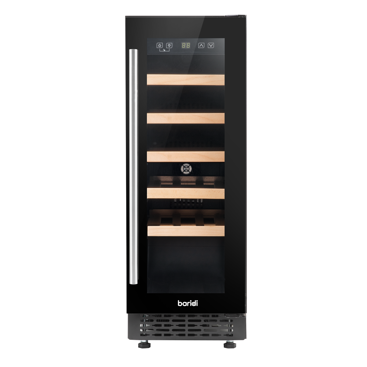 Baridi DH203 20 Bottle Slim Built-In Wine Cooler with Digital Touchscreen Controls, Beech Wood Shelves & - additional view 5