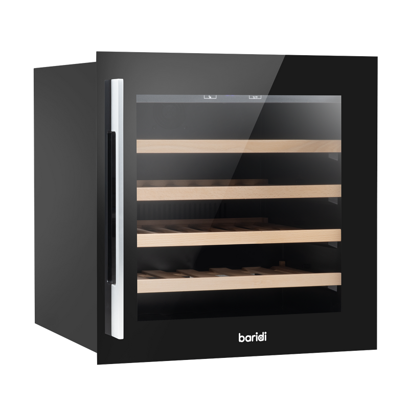 Baridi DH206 36 Bottle Built-In Wine Cooler with Touchscreen Controls, Beech Wood Shelves & LED Light - additional view 3