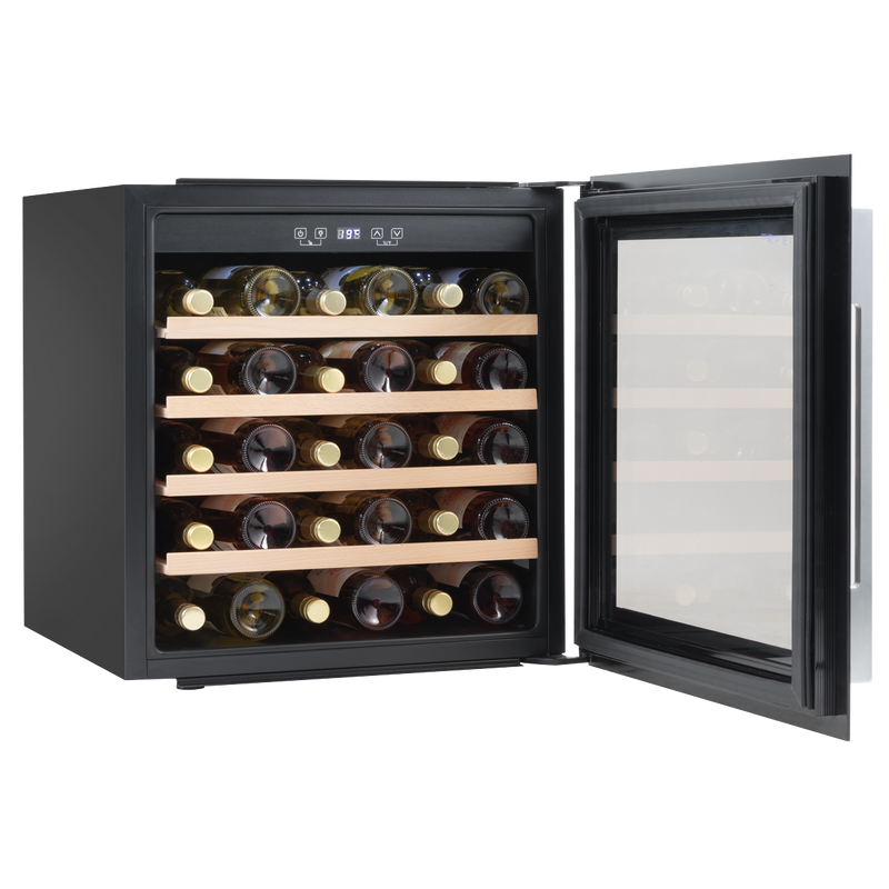 Baridi DH206 36 Bottle Built-In Wine Cooler with Touchscreen Controls, Beech Wood Shelves & LED Light - additional view 4