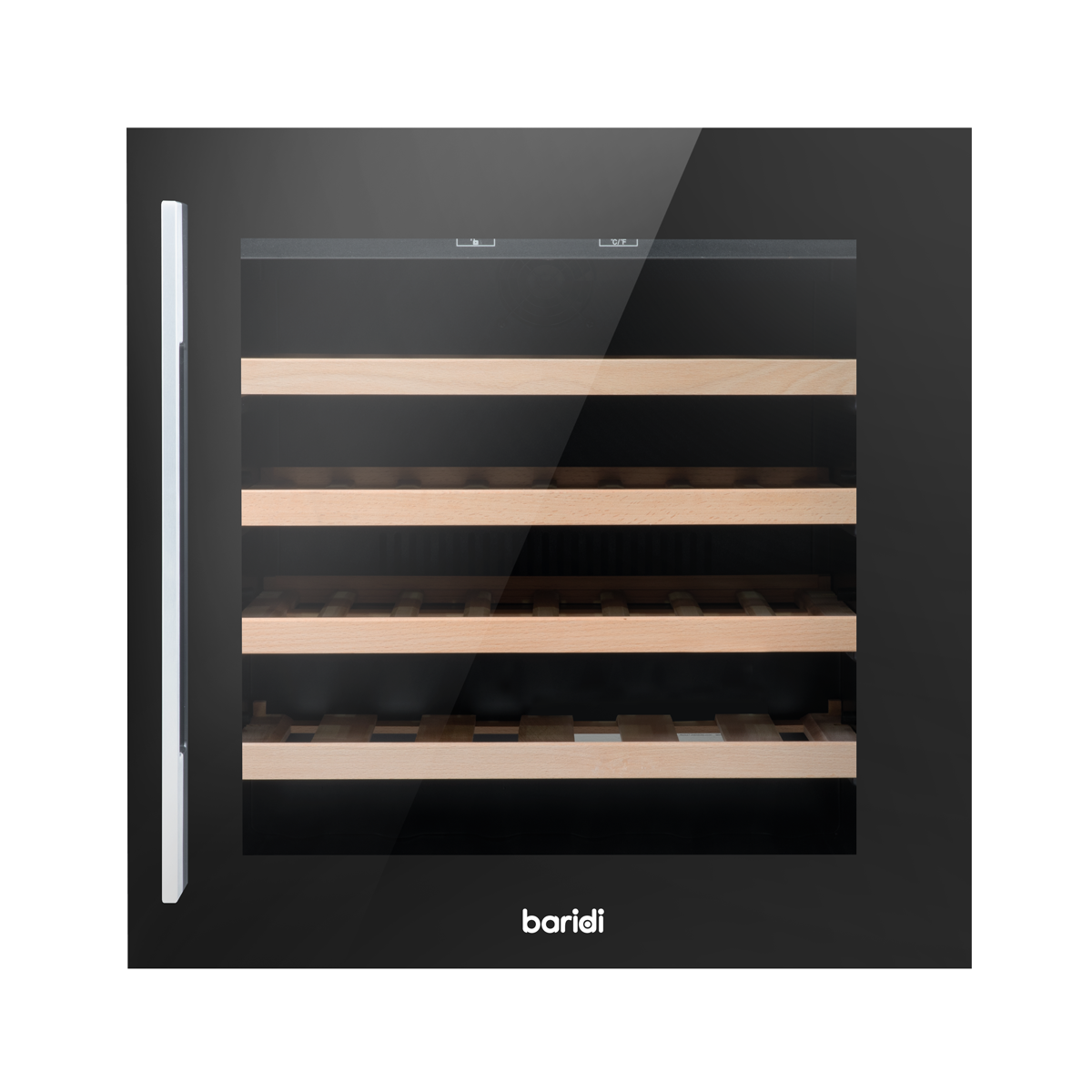 Baridi DH206 36 Bottle Built-In Wine Cooler with Touchscreen Controls, Beech Wood Shelves & LED Light - additional view 11