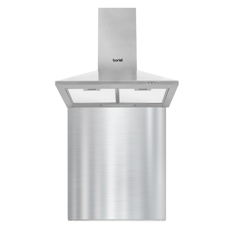 Baridi DH207 Cooker Hood with Carbon Filters & Splashback 60cm - Stainless Steel