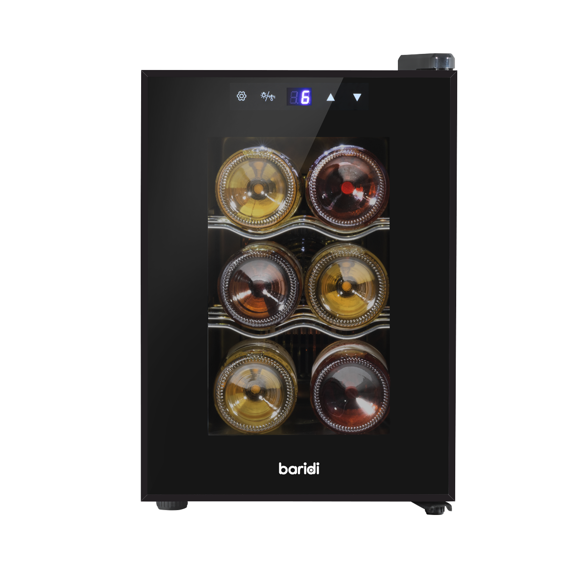 Baridi DH217 6 Bottle Thermoelectric Tabletop Wine Cooler with Touch Control - Black - additional view 6
