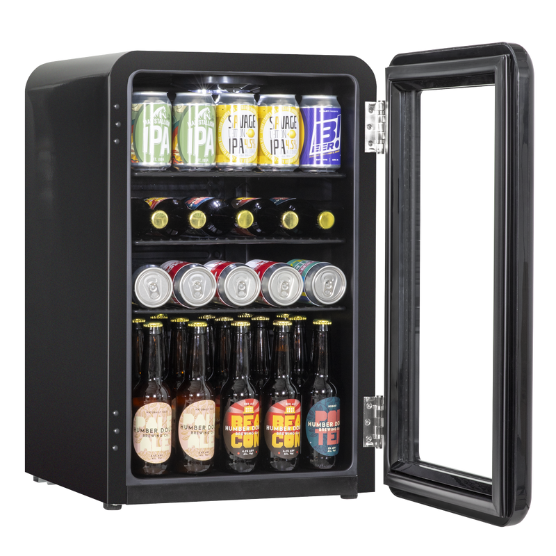 Baridi DH222 Retro Style Undercounter Drinks, Beer & Wine Fridge 70L - Black - additional view 6