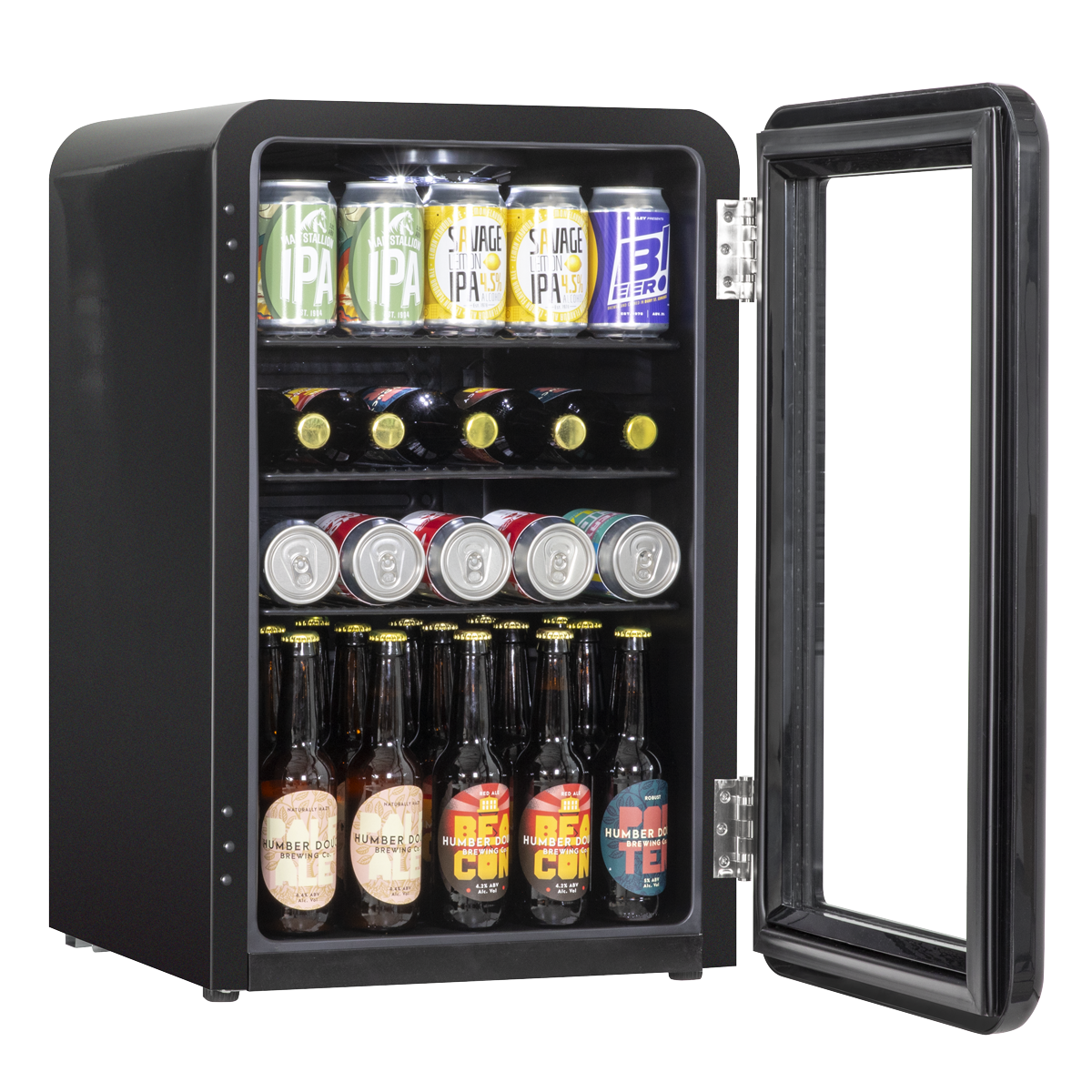 Baridi DH222 Retro Style Undercounter Drinks, Beer & Wine Fridge 70L - Black - additional view 6