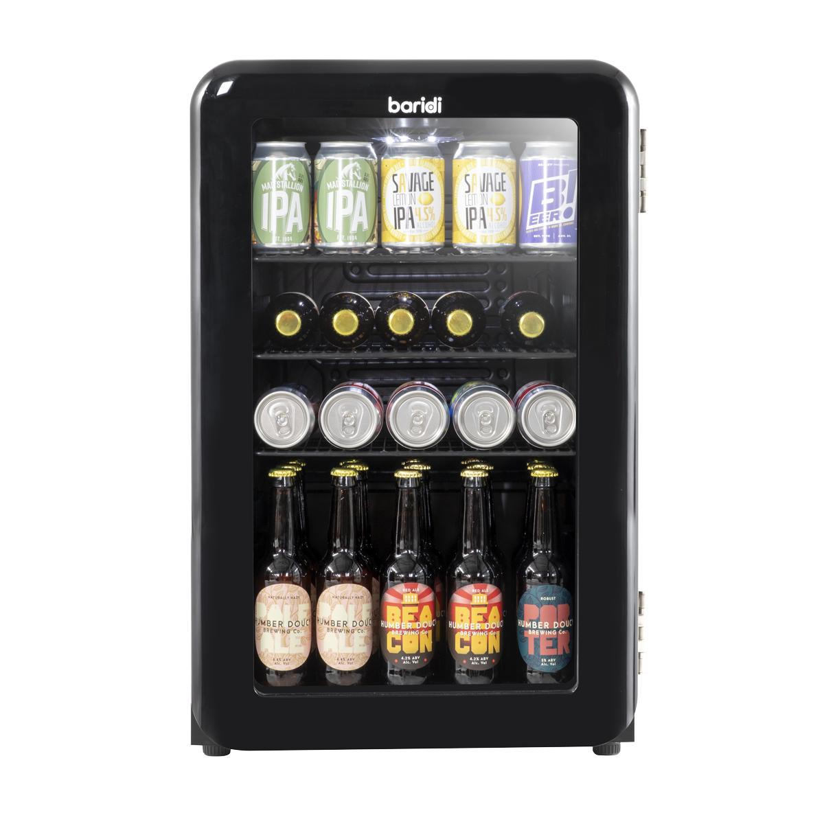 Baridi DH222 Retro Style Undercounter Drinks, Beer & Wine Fridge 70L - Black - additional view 11