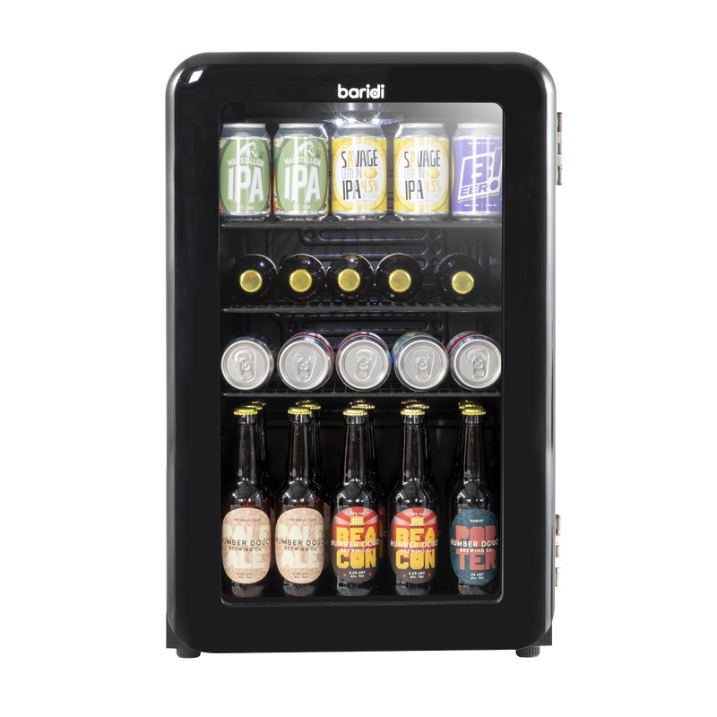 Baridi DH222 Retro Style Undercounter Drinks, Beer & Wine Fridge 70L - Black - additional view 11