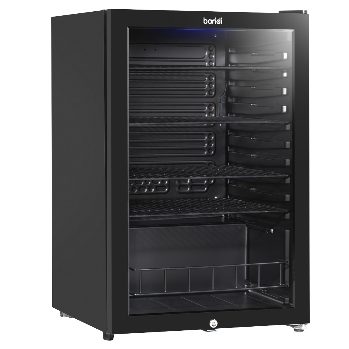 Baridi DH223 Undercounter Drinks, Beer & Wine Fridge with LED Light 115L - Black - additional view 10