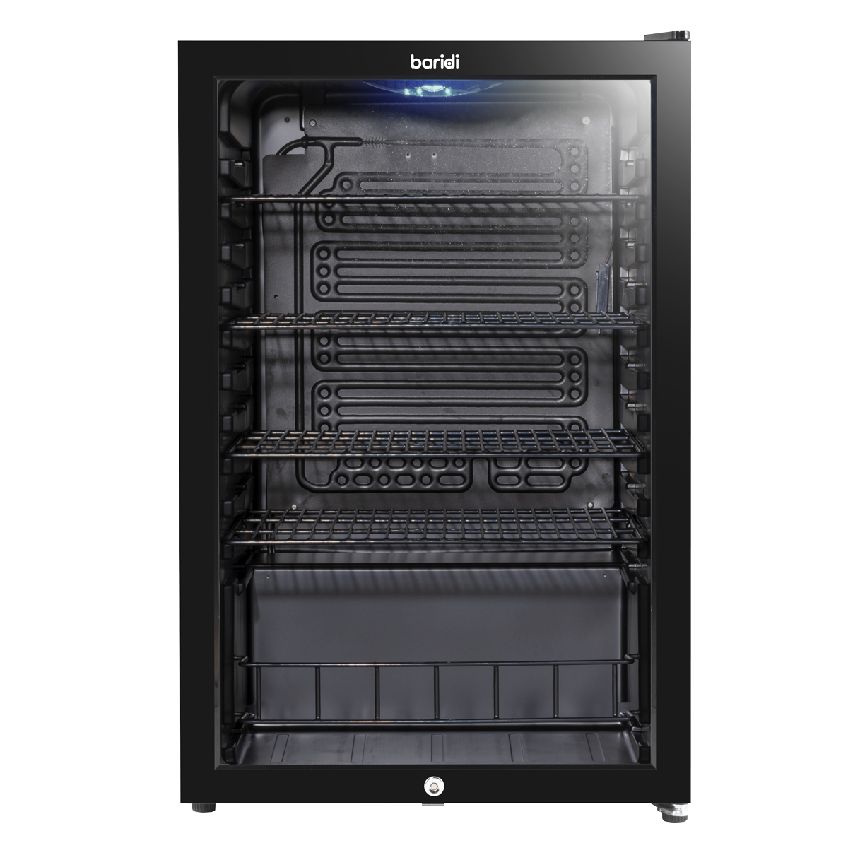 Baridi DH223 Undercounter Drinks, Beer & Wine Fridge with LED Light 115L - Black - additional view 9