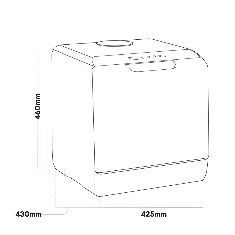 Baridi DH224A 2-4 Place Settings Mini Portable Tabletop Dishwasher, 5 Wash Functions - additional view 12