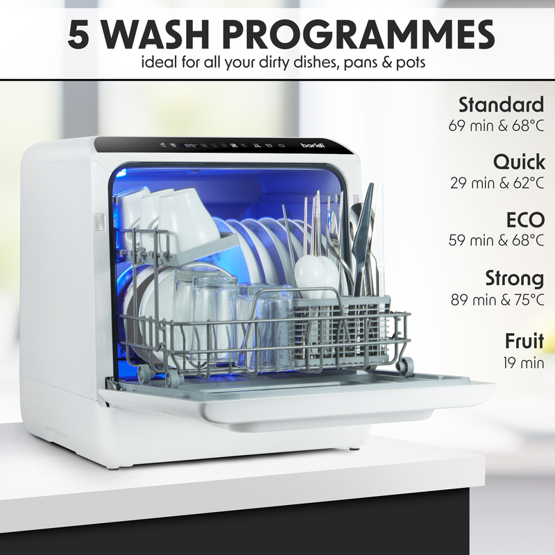 Baridi DH224A 2-4 Place Settings Mini Portable Tabletop Dishwasher, 5 Wash Functions - additional view 13