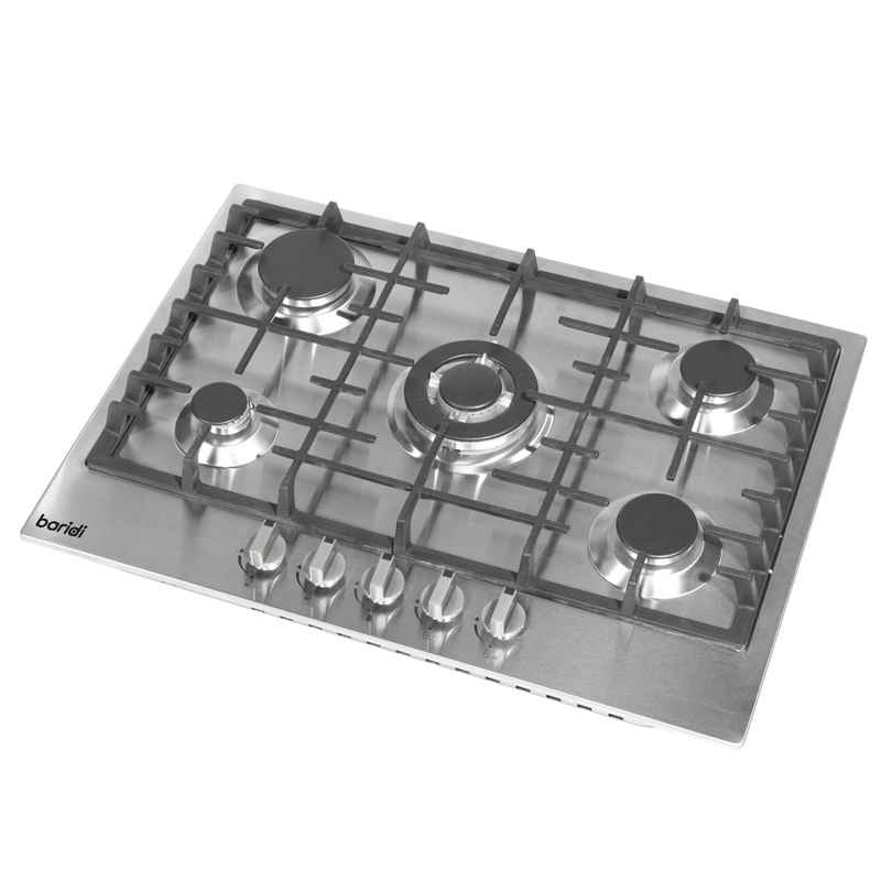 Baridi DH227 Gas Hob with 5 Cooking Zones 70cm - Stainless Steel - additional view 5
