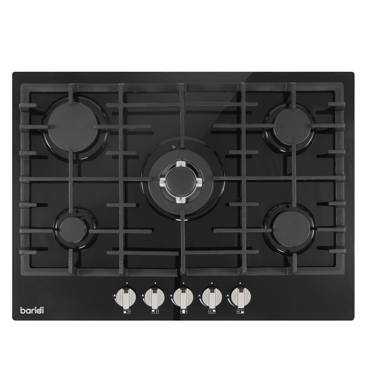 Baridi DH228 Gas Hob with 5 Cooking Zones 70cm - Black - additional view 5