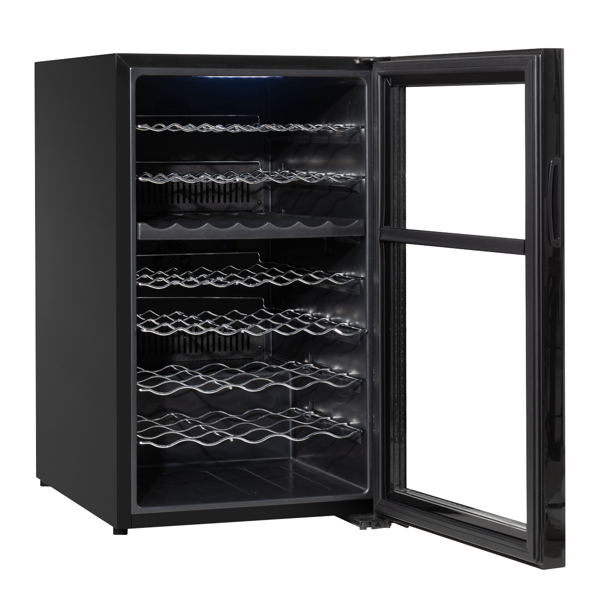 Baridi DH236 52 Bottle Dual Zone Wine Fridge with Digital Touch Screen Controls, Wire Shelves & LED Light - additional view 7