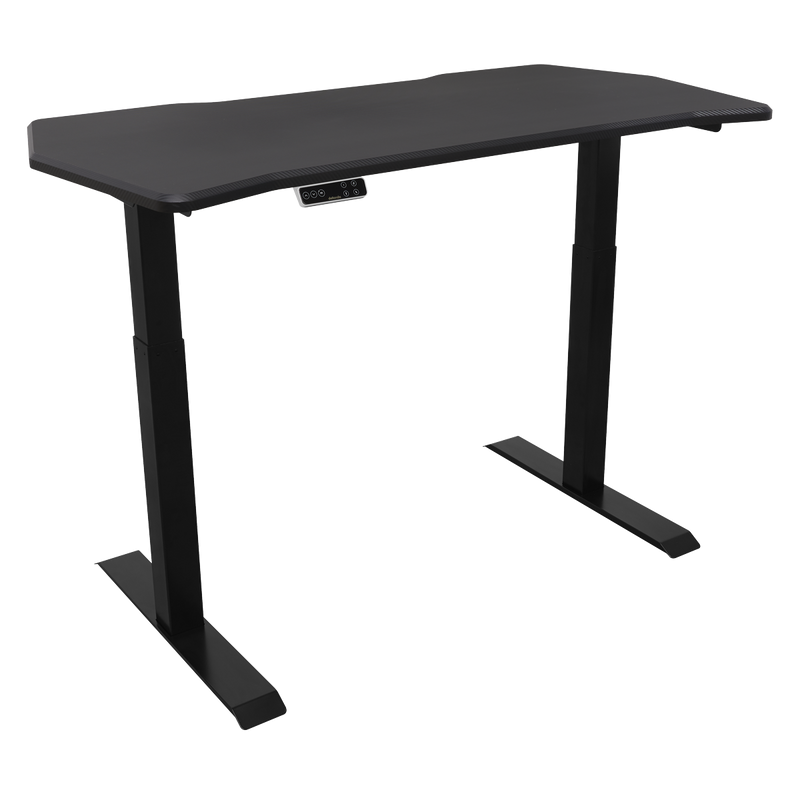 Dellonda DH241 Carbon Fibre Effect Electric Height Adjustable Standing Desk, 1400 x 700mm Dual Motor - additional view 2