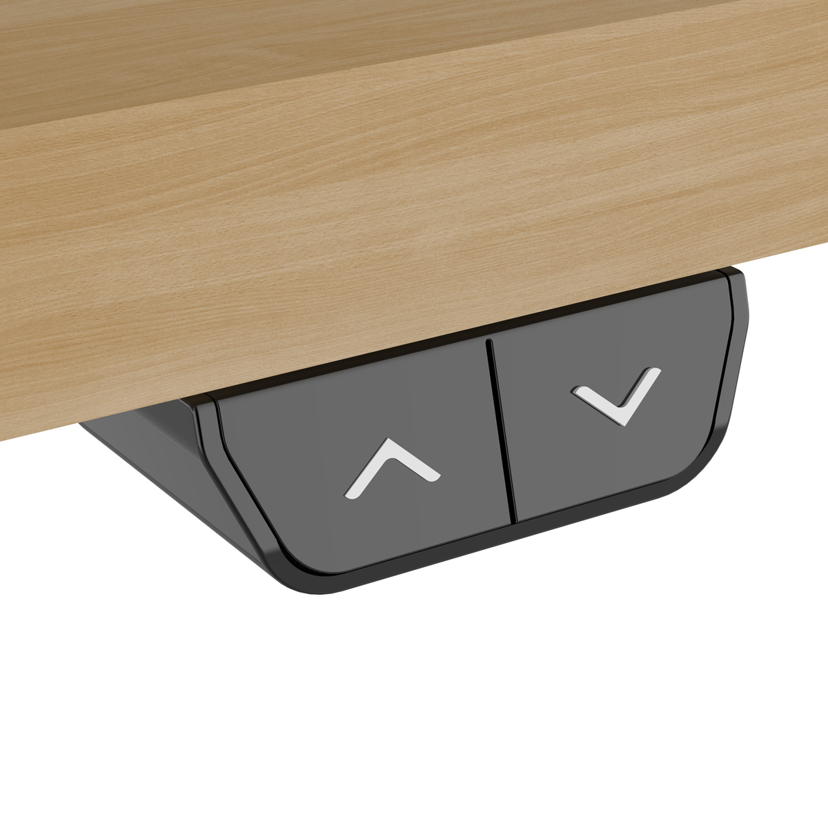 Dellonda DH242 Single Motor Ultra-Quiet Adjustable-Height Electric Sit/Stand Desk - Oak Desktop - additional view 5