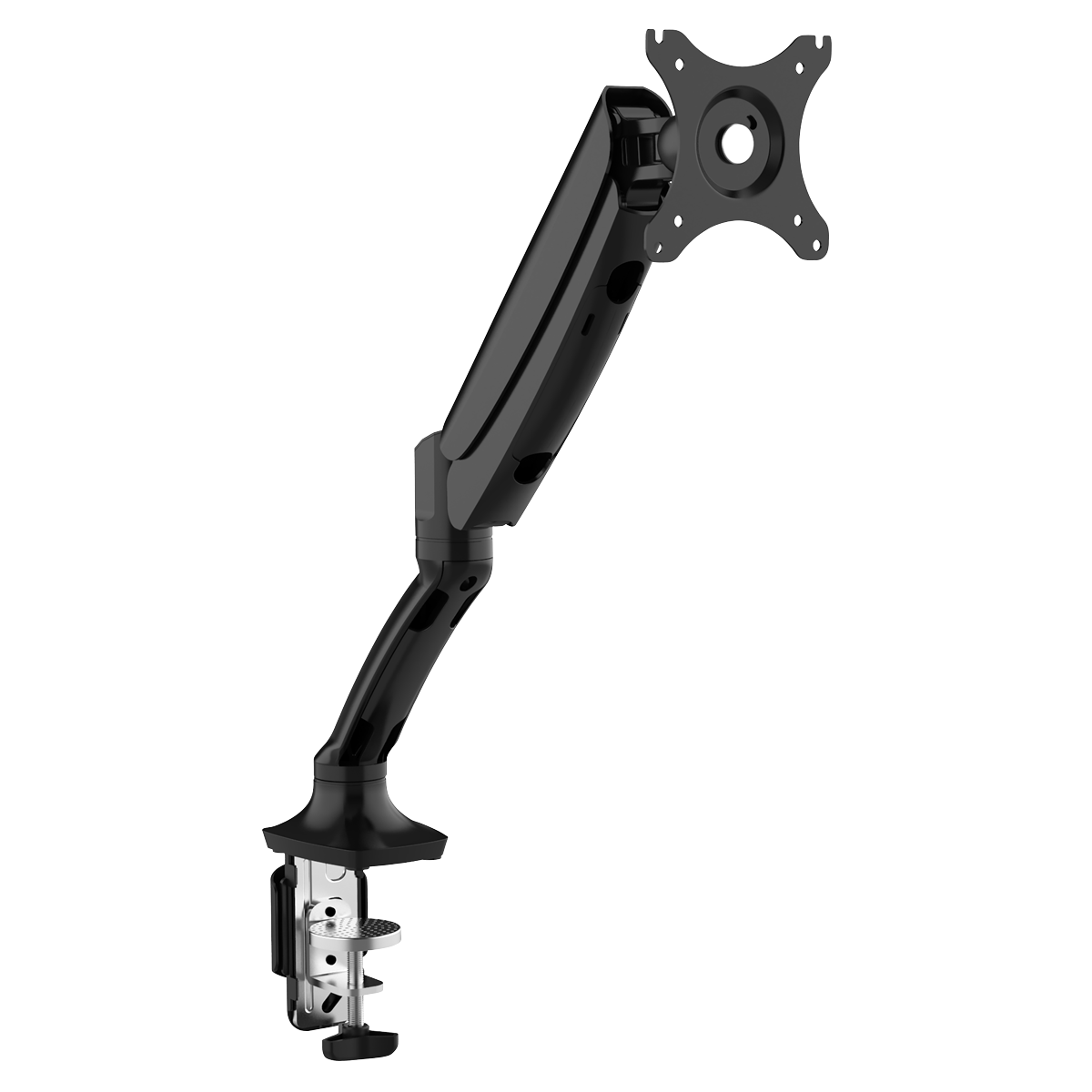Dellonda DH24 Adjustable Single Monitor Arm with 360° Rotation - Black