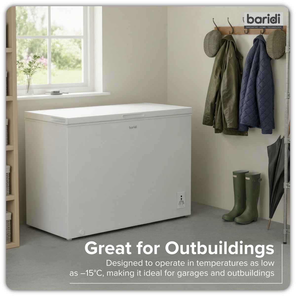 Baridi DH258 Freestanding Chest Freezer 254L Capacity - White - additional view 8