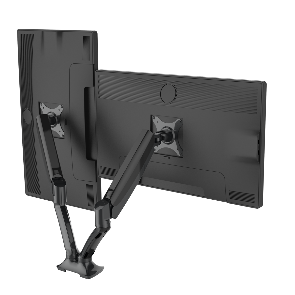 Dellonda DH25 Adjustable Double Monitor Arm with 360° Rotation - Black - additional view 7