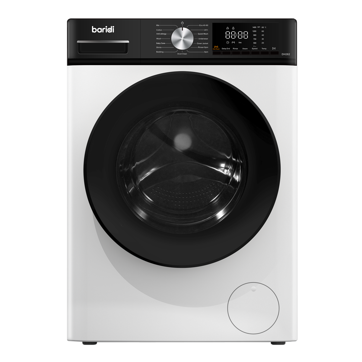 Baridi DH262 8kg Washing Machine, Front Loading, 1400rpm Energy Rating A - White - additional view 10