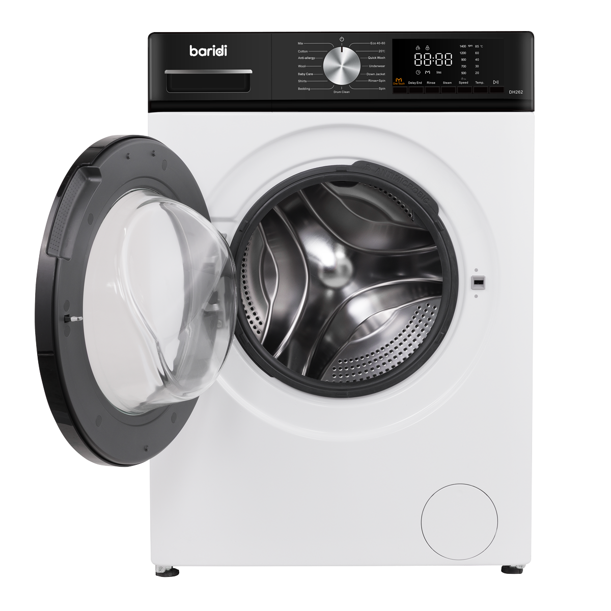 Baridi DH262 8kg Washing Machine, Front Loading, 1400rpm Energy Rating A - White - additional view 11