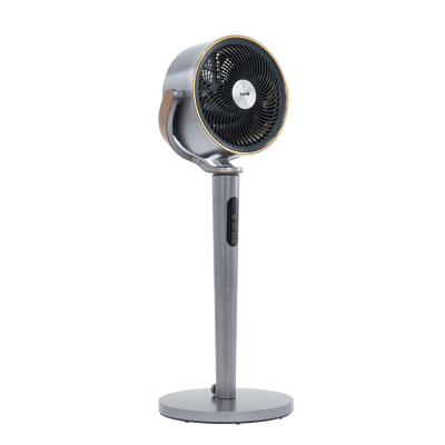 Baridi DH264 12" Pedestal Fan with Remote Control, Back Light & 12hr Timer - Grey