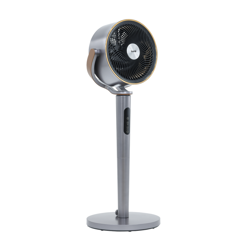 Baridi DH264 12" Pedestal Fan with Remote Control, Back Light & 12hr Timer - Grey