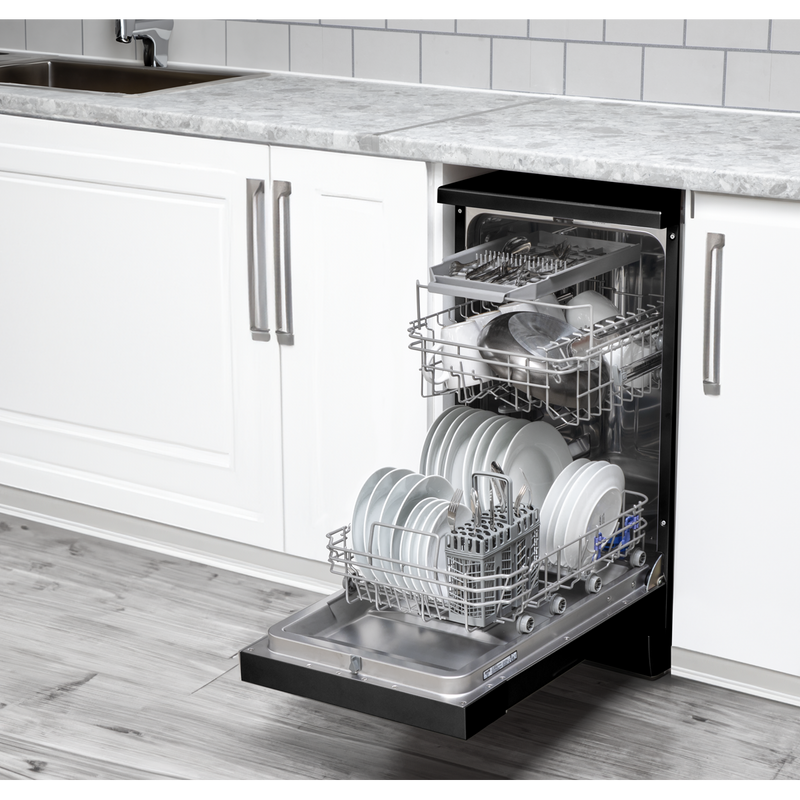 Baridi DH267 Slimline Freestanding Dishwasher 45cm Wide 10 Place Settings - Black - additional view 10