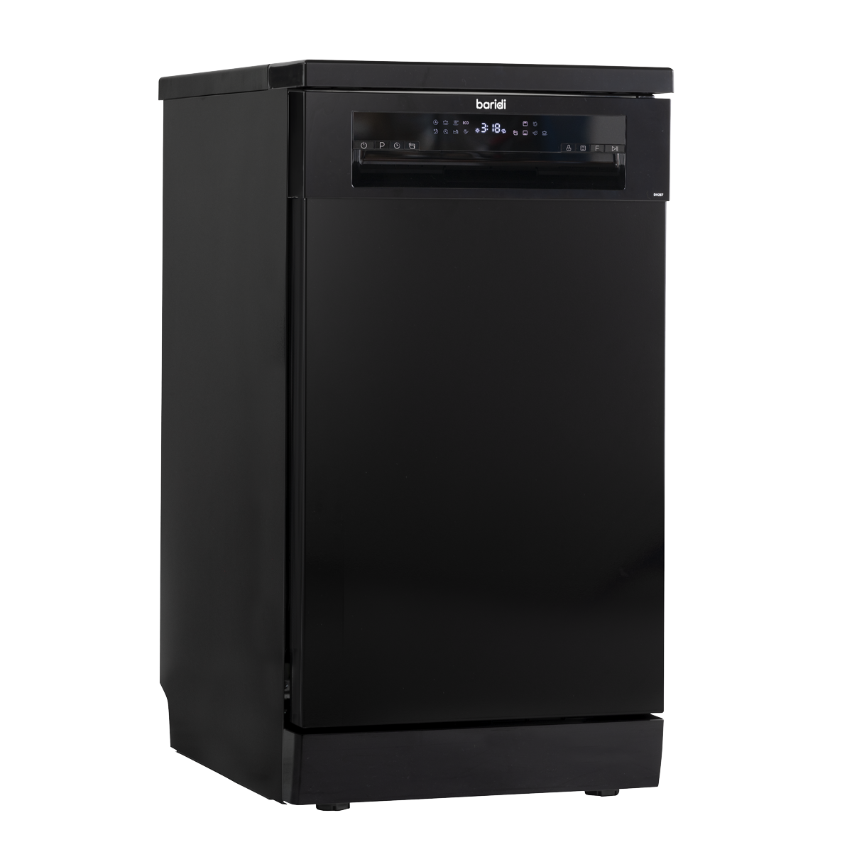 Baridi DH267 Slimline Freestanding Dishwasher 45cm Wide 10 Place Settings - Black