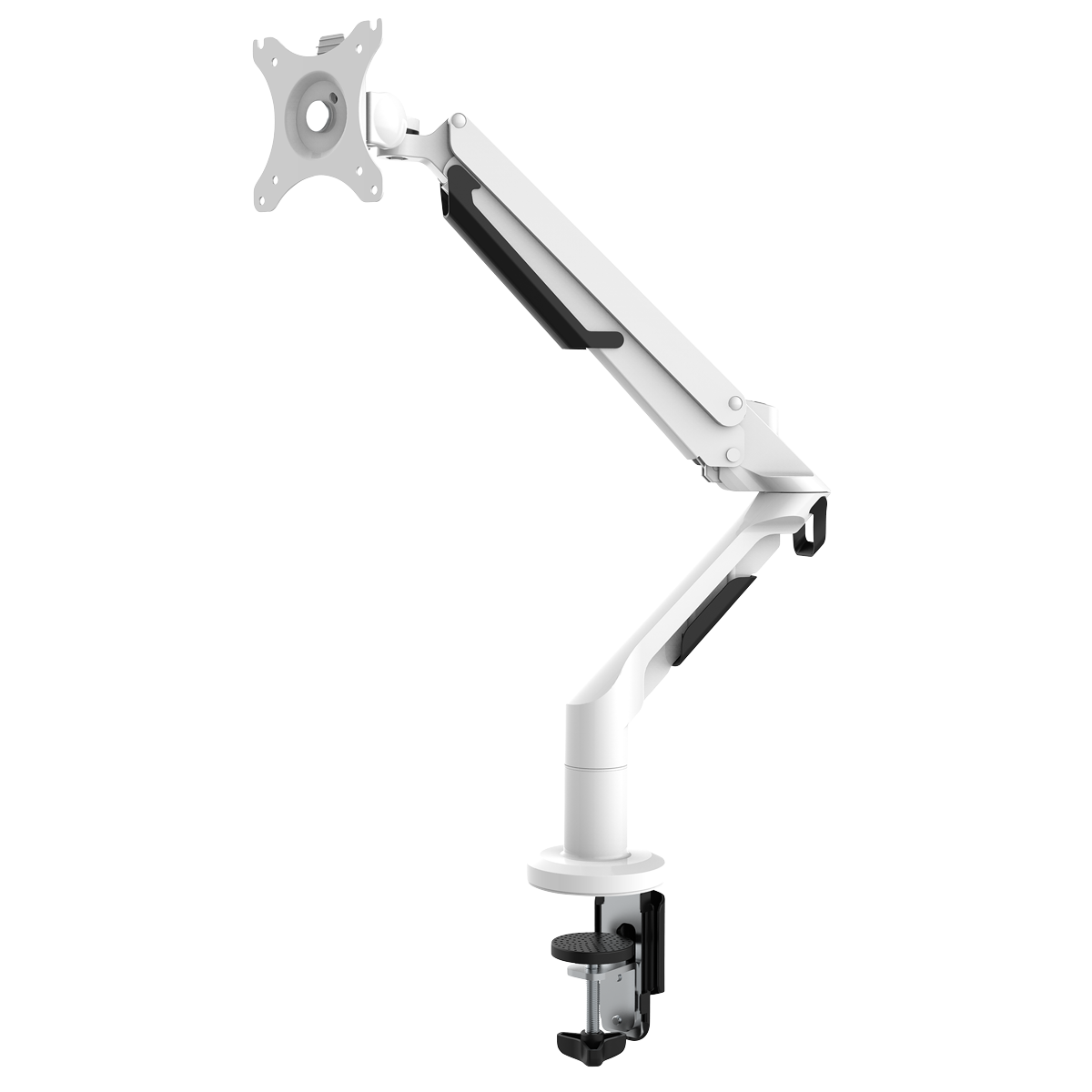 Dellonda DH26 Adjustable Single Monitor Arm with 360° Rotation - White - additional view 2