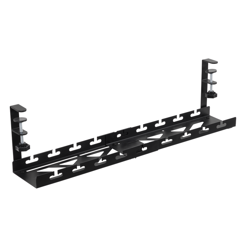 Dellonda DH276 Extendable Cable Management Tray 435/730 x 130 x 190 - Black