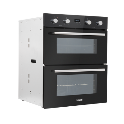 Baridi DH278 72cm Built-Under Double Oven, 74L Capacity, Energy Rating A - Black
