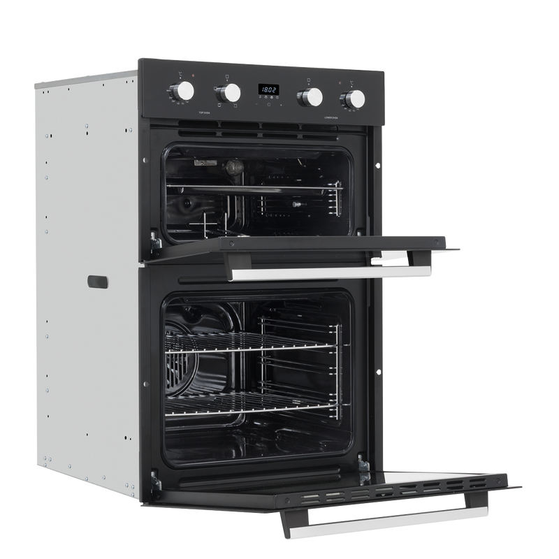 Baridi DH278 72cm Built-Under Double Oven, 74L Capacity, Energy Rating A - Black - additional view 4