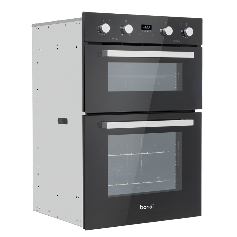 Baridi DH279 90cm Built-In Double Oven, 88L Capacity, Energy Rating A - Black