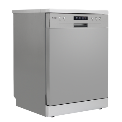 Baridi DH280 Regular Sized Freestanding Dishwasher 60cm Wide 13 Place Settings - Silver