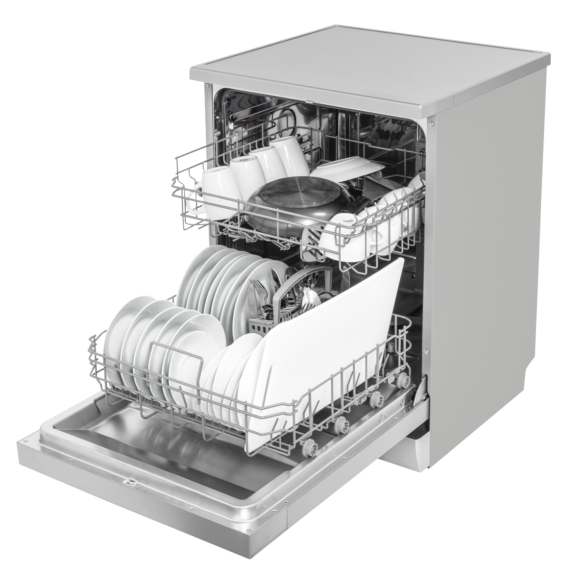 Baridi DH280 Regular Sized Freestanding Dishwasher 60cm Wide 13 Place Settings - Silver - additional view 10