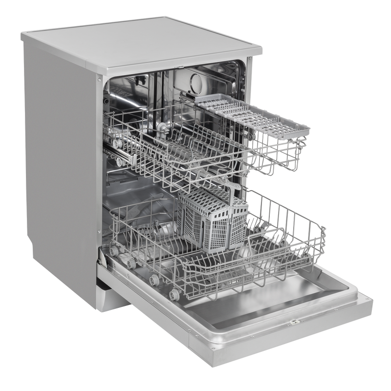 Baridi DH280 Regular Sized Freestanding Dishwasher 60cm Wide 13 Place Settings - Silver - additional view 19